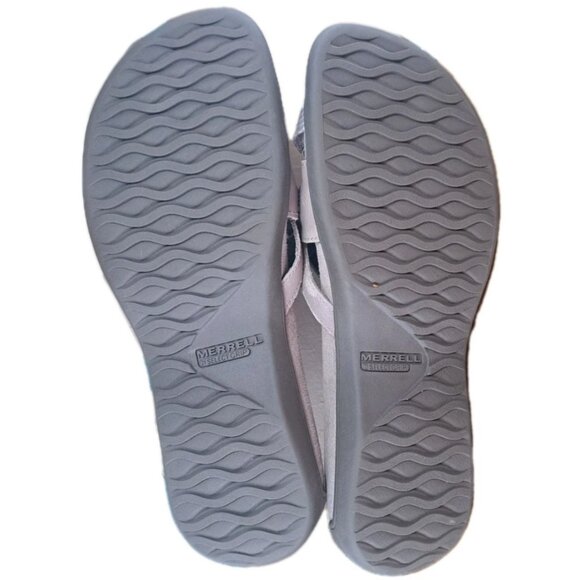 Merrell Women's 9 Moon Gray Slip-on Braided Sandals Flats - Picture 12 of 15